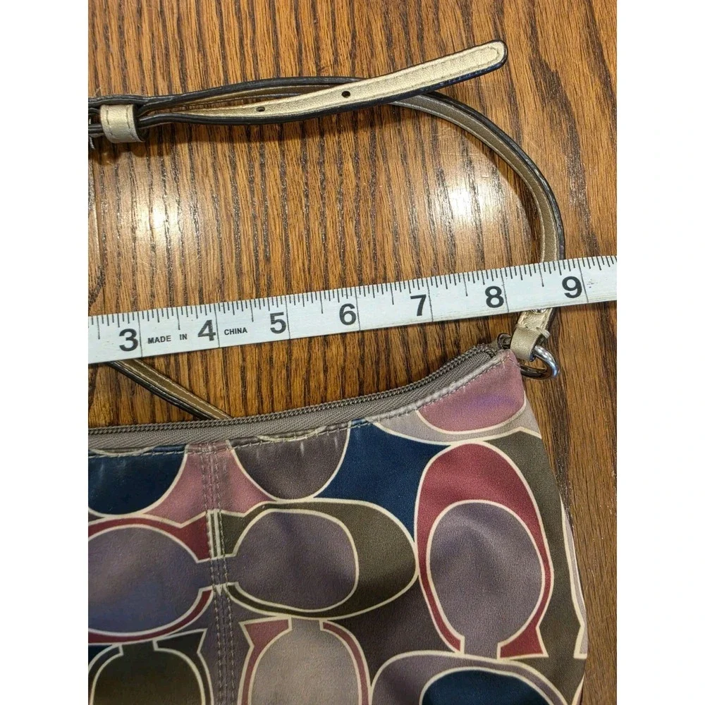 Coach Swingpack‎ Ashley Scarf Signature Purse Crossbody Small Metallic